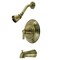 Kingston Brass KB3633NDL Tub and Shower Faucet, Antique Brass KB3633NDL - alternate 1